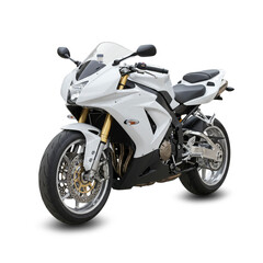 Obraz premium Motorcycle sport bike, white background
