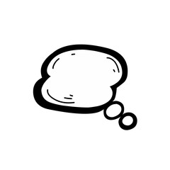 handdrawn solid callout speech bubble