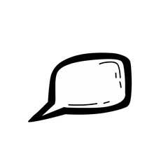 handdrawn solid callout speech bubble