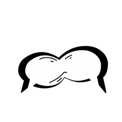 handdrawn solid callout speech bubble