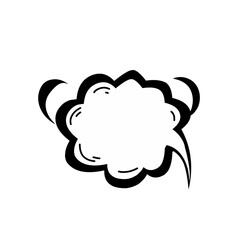 handdrawn solid callout speech bubble