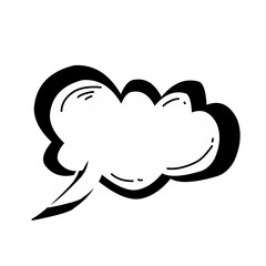 handdrawn solid callout speech bubble