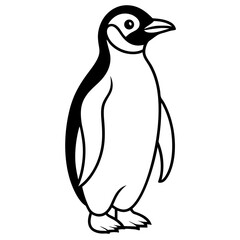 Penguin   line art vector