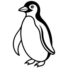 Penguin   line art vector