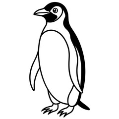 Penguin   line art vector
