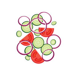 Sliced Salad Vegetables