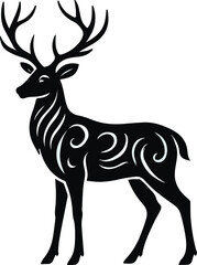 Fototapeta premium deer silhouette vector
