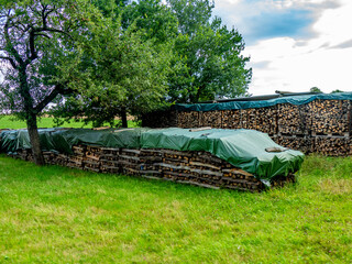 Brennholz lagert im Freien © focus finder