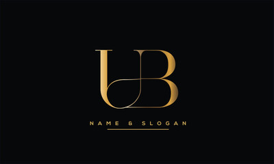 UB, BU, U, B Abstract Letters Logo Monogram