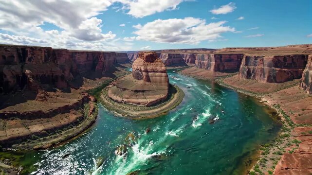 Canyon River Nature Overlooks Grand Canyon of Colorado Magnificence