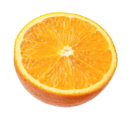 Half of fresh orange isolated on white