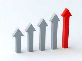 Growth chart arrows rising up success concept business strategy financial progress diagram stock