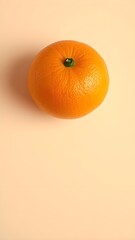 Minimalist citrus fruit isolated on pastel background with copy space