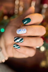 Christmas Nail art design manicure