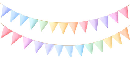 Holiday Bunting in Pink, Blue, and White