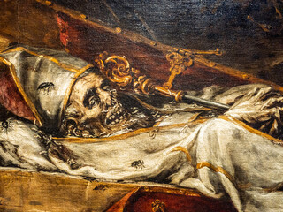 Detail of Finis Gloriae Mundi by Juan de Valdes Leal in Seville