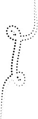 Fun dotted line doodle. Design with curve shapes