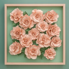 Obraz premium Floral design in a light peach color.