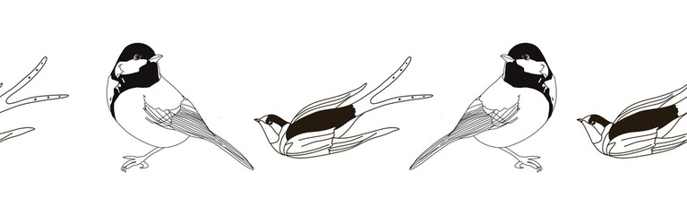 Border icon border. Bird feather silhouette symbol. Bird border isolated on white background	