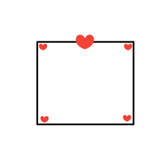 text box decoration with heart
