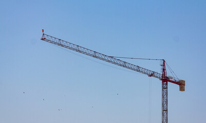 View of a tower crane
