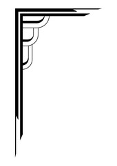 Corner in art nouveau style. Decorative geometric element.