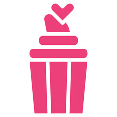 Wedding Cupcake Vector Icons