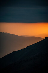 sunset in the mountains