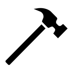 Hammer Vector Glyph Icon Design