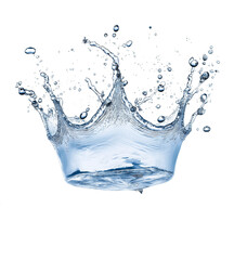 Blue water splash or wave splash isolated on transparent background png .generated ai	