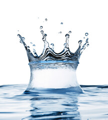 Blue water splash or wave splash isolated on transparent background png .generated ai	