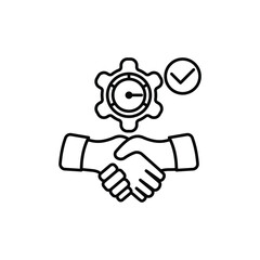 Synergy  vector icon for web design isolated on white background