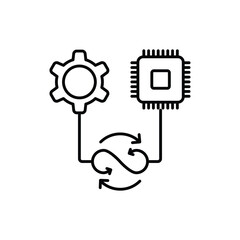 Systematic vector icon for web design isolated on white background