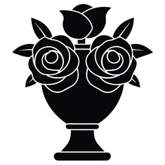 Black roses in a vase flowers floral