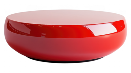 Modern round red table designed for contemporary living spaces and stylish interiors