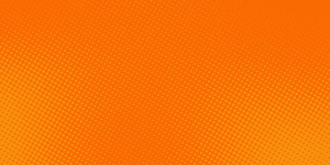 Yellow and orange pop art retro comic background with halftone dots desing © MdMorad