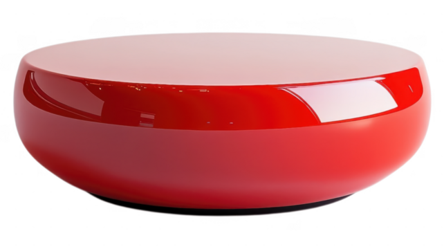 Modern round red table designed for contemporary living spaces and stylish interiors