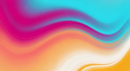 Abstract fluid gradient background with waves of pink, orange, and blue