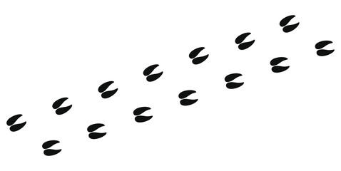 Goat Paw Prints Silhouette. Farm Animal Footprint Vector Illustration. © Mubbashir