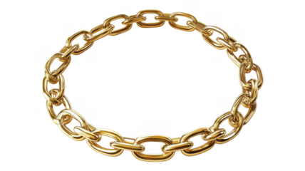 Gold chain necklace with transparent design in a minimalistic layout