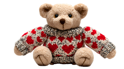 Cute Teddy Bears Hugging on a Floral Pillow