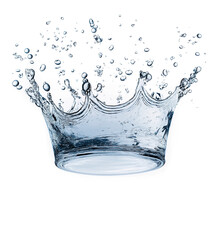 Blue water splash or wave splash isolated on transparent background png .generated ai	