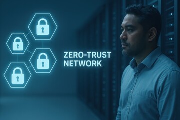 IT security engineer implementing zero-trust network protocol in secure data center environment
