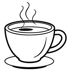 Tea cup vector illustration, cup of tea
