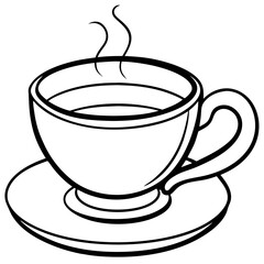 Tea cup vector illustration, cup of tea
