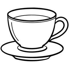Tea cup vector illustration, cup of tea
