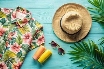 Packing Essentials For Your Next Tropical Vacation Discovering Sunscreen Hats Sunglasses Aloha Shirts Palm Leaves And So Much More