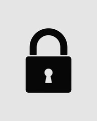 lock, padlock, security, illustration, icon, protection, keyhole, safety, closed, secure, safety symbol, protection icon, black, locked, privacy, security lock, access, locked icon, padlock design, se