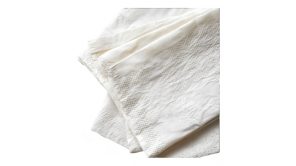 Soft white fabrics layered elegantly on a light background creating an transparent appearance