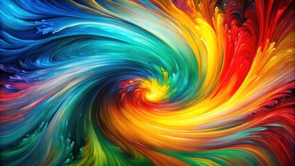 Abstract Swirling Vortex of Vibrant Hues and Dynamic Energy, a Captivating Display of Color and Motion